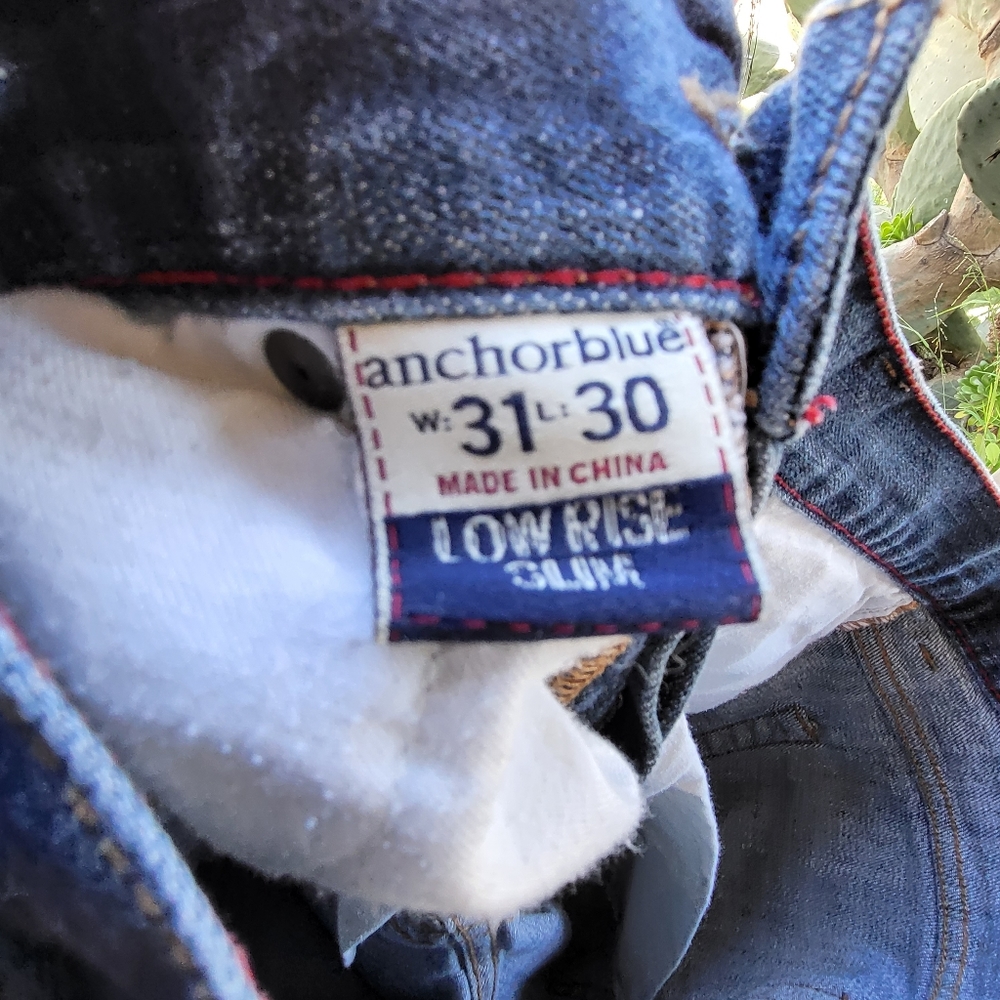Low Rise Anchor Blue Jeans - Picture 4 of 8